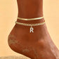 🎉 2026 Sale — Over 27,600 Sold!✨ Dainty Layered Gold Initial Anklets for Women – Personalized Summer Foot Jewelry 🦶