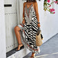 🎉 2026 Sale — Over 39,400 Sold 🐆 Women's Animal Print Backless Halter Maxi Dress – Beach Outfit 🌴
