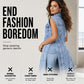 🎉 2026 Sale — Over 31,500 Sold 🧥 Women Sleeveless High Slit Denim Vest Dress – Patchwork Longline Jean Waistcoat ✨