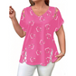 🎉 2026 Sale — Over 34,600 Sold 💖 Women's V-Neck Heart Print Top – Summer Casual Blouse 👗