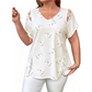 🎉 2026 Sale — Over 34,600 Sold 💖 Women's V-Neck Heart Print Top – Summer Casual Blouse 👗