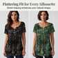 🎉 2026 Sale — Over 27,900 Sold ⏰ Women Plus Size V-Neck Printed Top – Relaxed Loose Fit Daily Blouse 🌸