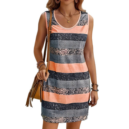 🎉 2026 Sale — Over 29,000 Sold 💞 Women's Sleeveless Striped Shift Dress – Summer Casual Outfit 🌸