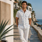 🎉 2026 Sale — Over 31,500 Sold 🌴 Men Geometric Print Relaxed Button Down Shirt – Vacation Casual Top 👔