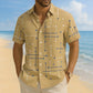 🎉 2026 Sale — Over 31,500 Sold 🌴 Men Geometric Print Relaxed Button Down Shirt – Vacation Casual Top 👔