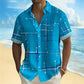 🎉 2026 Sale — Over 31,500 Sold 🌴 Men Geometric Print Relaxed Button Down Shirt – Vacation Casual Top 👔