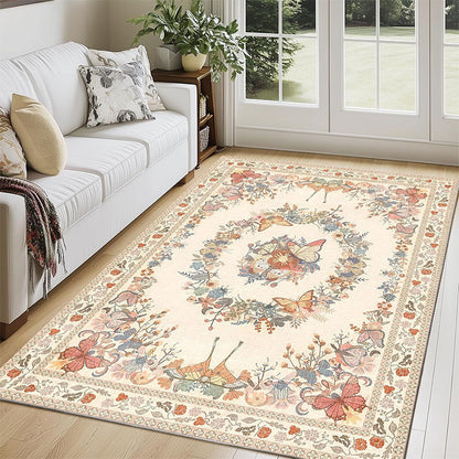🎉 2026 Sale — Over 29700 Sold! 📢Butterfly Floral Area Rug｜Soft Polyester Decorative Indoor Floor Carpet ✨
