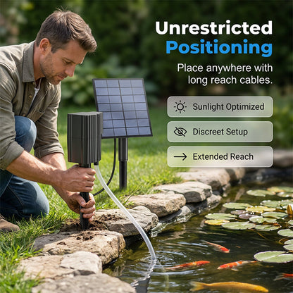 🎉 2026 Sale — Over 24600 Sold! 🐟Solar Powered Pond Aerator｜Outdoor Fish Pond Oxygen Pump with Air Stone ✨