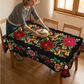 2026 Sale — Over 24800 Sold!🌟Scalloped Edge Floral Tablecloth – Waterproof ✨