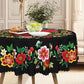 2026 Sale — Over 24800 Sold!🌟Scalloped Edge Floral Tablecloth – Waterproof ✨