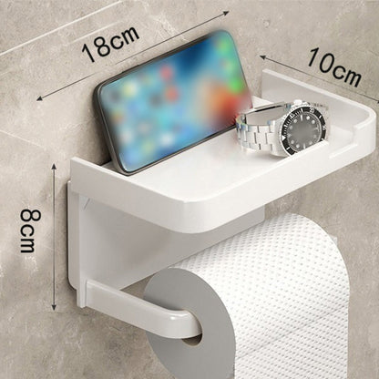 🎉 2026 Sale — Over 31500 Sold! ⏰Drill-Free Wall-Mounted Toilet Paper Holder with Storage Shelf｜Waterproof Bathroom Organizer ✨