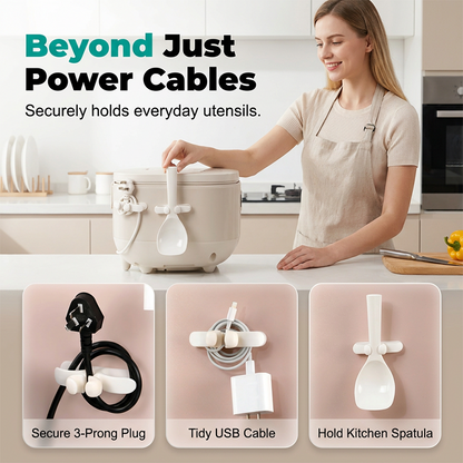 📢 2026 Sale — Over 24,200 Sold!⏰ Self‑Adhesive Silicone Cord Organizer ✨