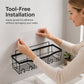🎉 2026 Sale — Over 35,400 Sold!💞 Drill-Free Bathroom Shelf Set – Rustproof 🛁