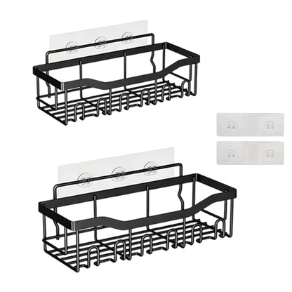 🎉 2026 Sale — Over 35,400 Sold!💞 Drill-Free Bathroom Shelf Set – Rustproof 🛁