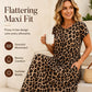 🎉 2026 Sale — Over 28200 Sold!💞 Women's Leopard Print Maxi Dress‑Plus‑Size Friendly 🐆