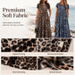 🎉 2026 Sale — Over 28200 Sold!💞 Women's Leopard Print Maxi Dress‑Plus‑Size Friendly 🐆