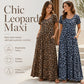 🎉 2026 Sale — Over 28200 Sold!💞 Women's Leopard Print Maxi Dress‑Plus‑Size Friendly 🐆