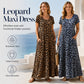 🎉 2026 Sale — Over 28200 Sold!💞 Women's Leopard Print Maxi Dress‑Plus‑Size Friendly 🐆