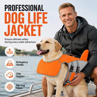 🎉 2026 Sale — Over 22100 Sold!💞 Dog Life Jacket‑Removable Front Float 🐕