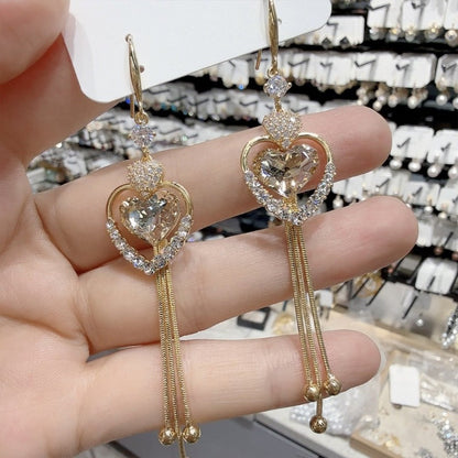 🎉 2026 Sale — Over 29,000 Sold! 💖 Heartfelt Elegance – Sparkling Zircon & Graceful Tassel Swing! ✨