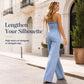 🎉 2026 Sale — Over 22,400 Sold!💞 Women Spaghetti Strap Wide Leg Denim Jumpsuit – Stretchy 🥳