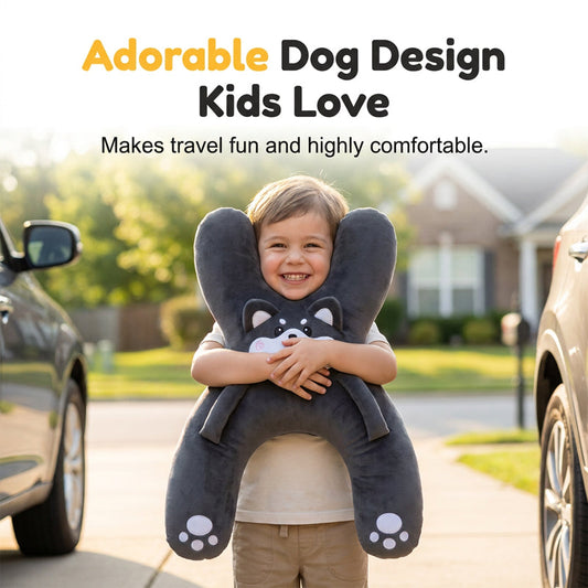 🎉 2026 Sale — Over 28,900 Sold!🚗Kids H‑Shape Car Travel Neck Pillow 🐼