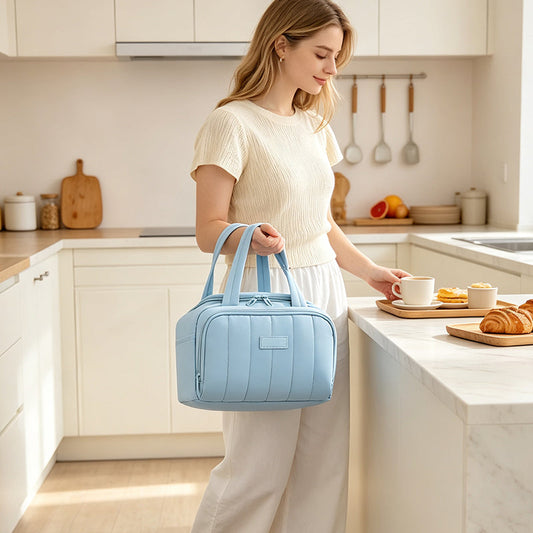 📢 2026 Sale — Over 21,000 Sold!⏰Quilted Insulated Lunch Bag – Practical Food Tote ✨