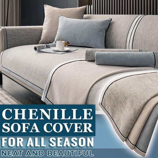 🐾 LIMITED TIME 50% OFF! 🛋️ Chenille Sofa Cover For All Season – Soft Chenille Fabric, Non-Slip Silicone Particles & Machine Washable ✨
