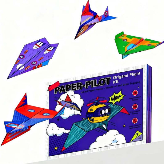 🎉 2026 Sale — Over 17,900 Sold!✈️ Kids DIY Pre-Scored Paper Airplane Craft Set 16 Designs ✨