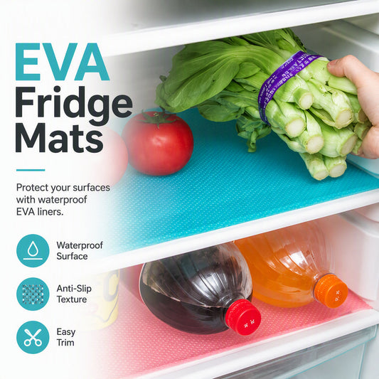 🎉 2026 Sale — Over 33,200 Sold!🧊 Food Grade EVA Waterproof Non-Slip Fridge Shelf Liners ✨