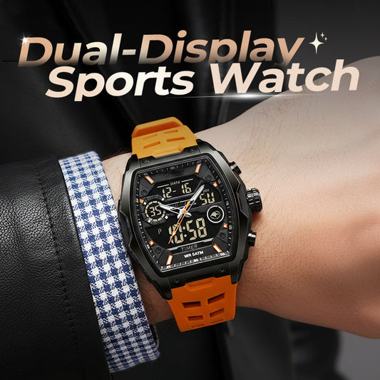 🎉 2026 Sale — Over 34,100 Sold!⌚ Men Analog Digital Dual Display Luminous Sports Watch ✨