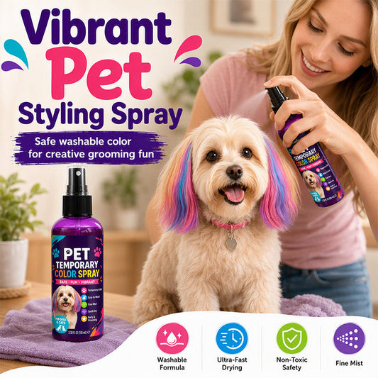 🐾 2026 Sale — Over 20,000 Sold!🎨Temporary Pet Hair Color Spray – Washable Grooming Styling ✨