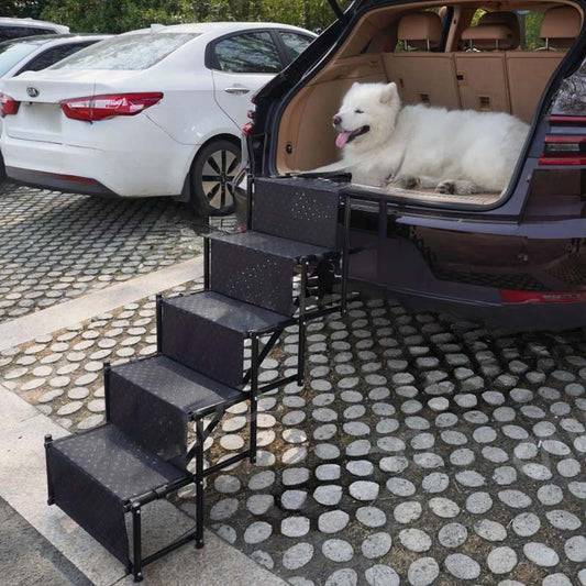 🎉 2026 Sale — Over 32,700 Sold!🐶Foldable Non‑Slip Dog Car Stairs 🚗