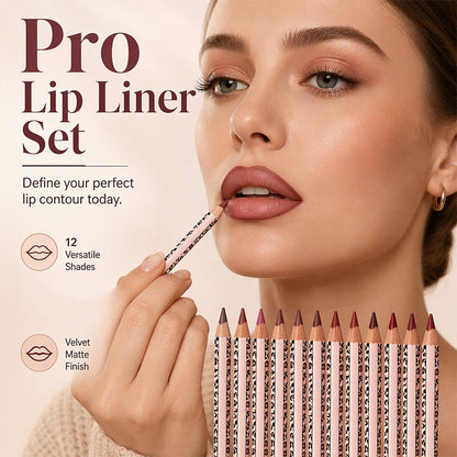 🎉 2026 Sale — Over 23,300 Sold!💄12‑Color Matte Lip Liner Set ✨