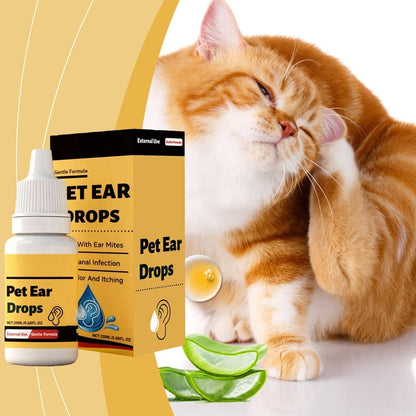 🎉 2026 Sale — Over 33,900 Sold!🐶🐱Gentle Pet Ear Drops for Cleaning & Itch Relief👂