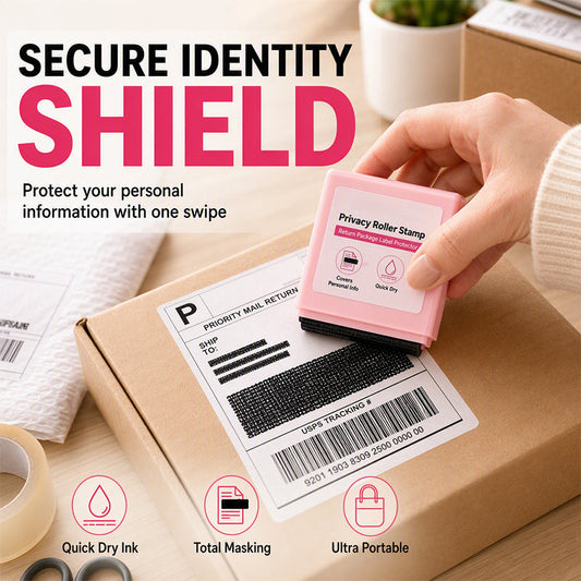 🎉 2026 Sale — Over 28,400 Sold!🔒Privacy‑Protection Roller Stamp for Shipping Labels & Documents ✨
