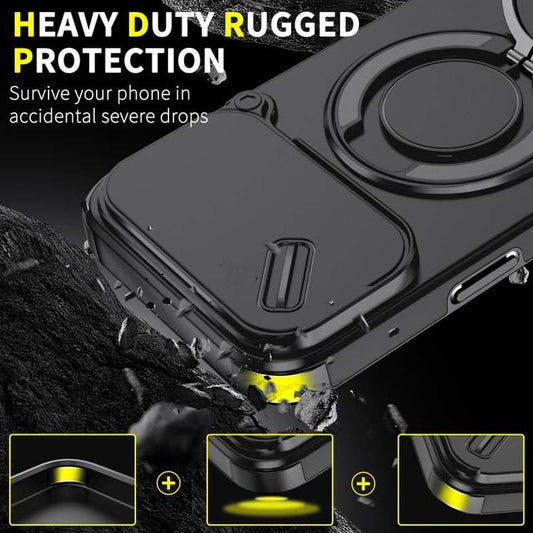 🎉 2026 Sale — Over 42,000 Sold!📱 Magnetic iPhone Case‑Ring Stand & Camera Slider 🛡️