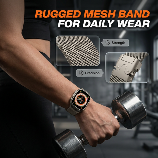 🎉 2026 Sale — Over 29,000 Sold!⌚ Stainless Steel Mesh Watch Band‑Breathable Smartwatch Replacement Strap ✨