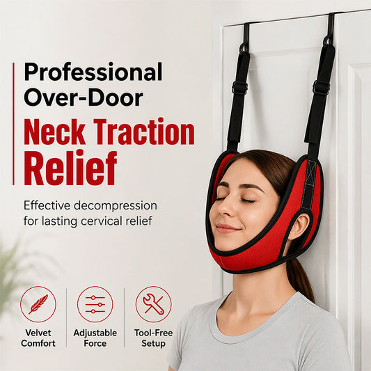 🎉 2026 Sale — Over 20,000 Sold!🚪 Over‑Door Cervical Traction Device‑Home Neck Pain Relief Sling 🩺