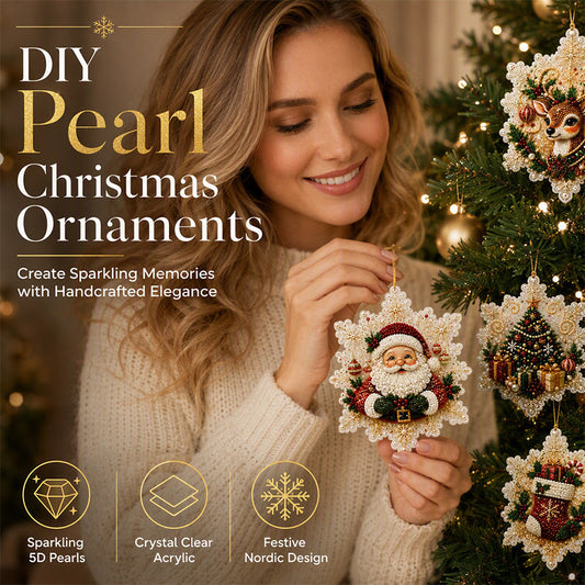 🎄 LIMITED-TIME 50% OFF! ✨ Christmas DIY Painting Hanging Ornaments Set – Pearl Shine, Fun Craft, Festive Decor ✨