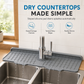 💧 LIMITED-TIME 50% OFF! 🧽 Food Grade Silicone Faucet Splash Guard Mat – Drain Fast, Flexible, Cuttable ✨