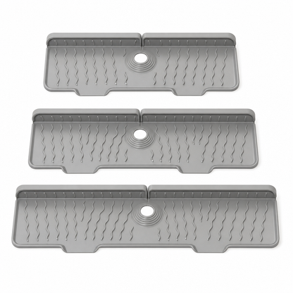 💧 LIMITED-TIME 50% OFF! 🧽 Food Grade Silicone Faucet Splash Guard Mat – Drain Fast, Flexible, Cuttable ✨
