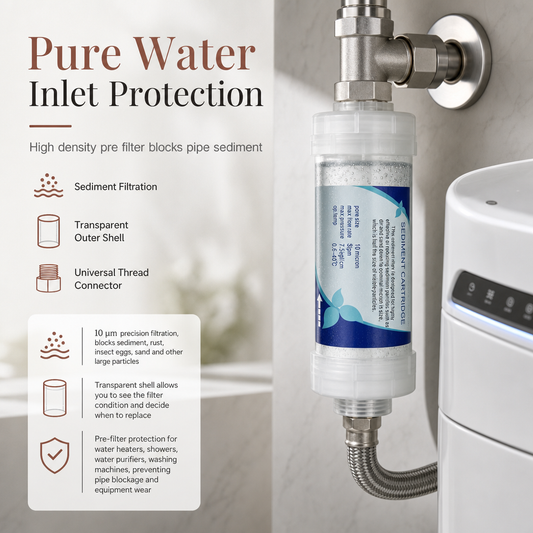 🚰 LIMITED-TIME 50% OFF! 🧪 5 Inch PP Cotton Sediment Water Filter Cartridge – 10μm Filtration, Multi-appliance, Easy Check ✨