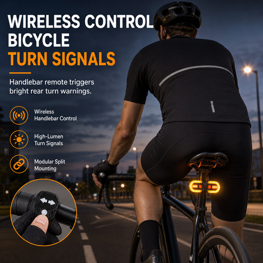🚴 LIMITED-TIME 50% OFF! ⚡ USB Rechargeable Bike Turn Signal Light – Safe, Wireless, Waterproof 💦